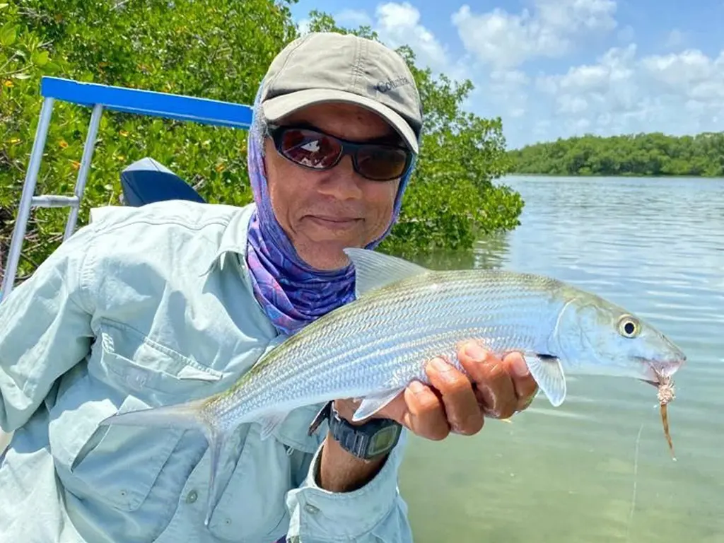 Bonefish season is throughout the spring and summer in Isla Blanca